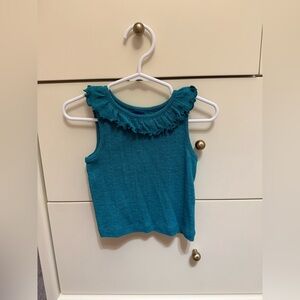 Old Navy Teal Ruffle Tank Top